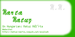 marta matuz business card